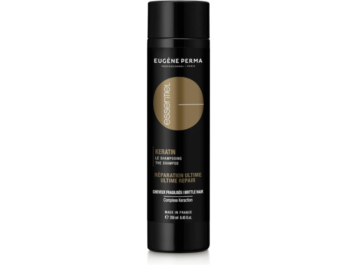 ESSENTIEL Keratin Shampooing Réparation Ultime pour Cheveux Fragilisés, Cèdre, 250 ml