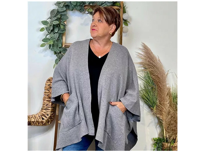 Z105 Gilet Oversize uni (Gt) (gris)