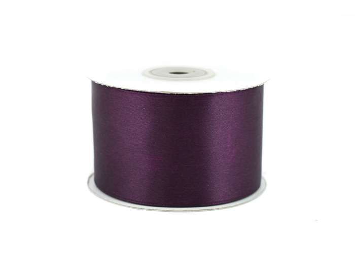 Ruban satin aubergine 290 Largeur 50 mm