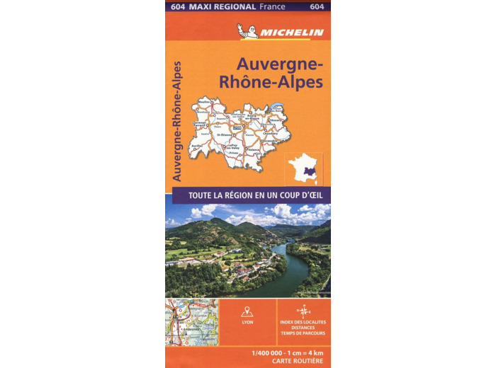 CARTE REGIONALE MAXI - AUVERGNE - RHONE-ALPES