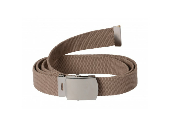 Ceinture toile unie beige