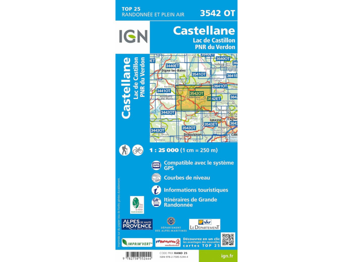 3542OT CASTELLANE LAC DE CASTILLON PNR DU VERDON