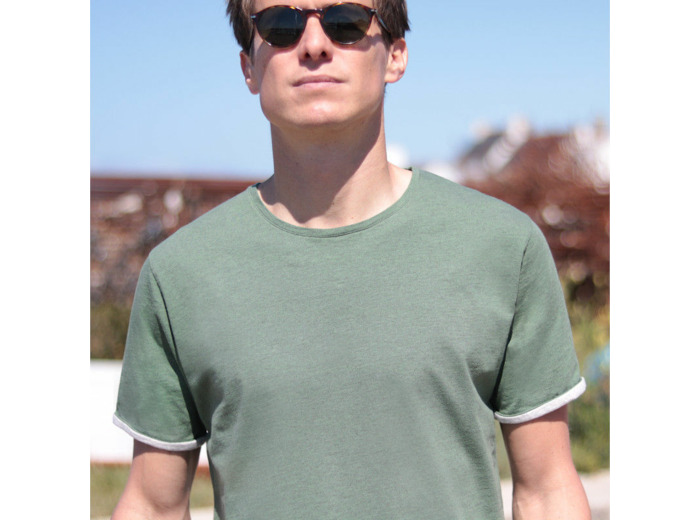 Le T-Shirt à ourlet - Vert Garros