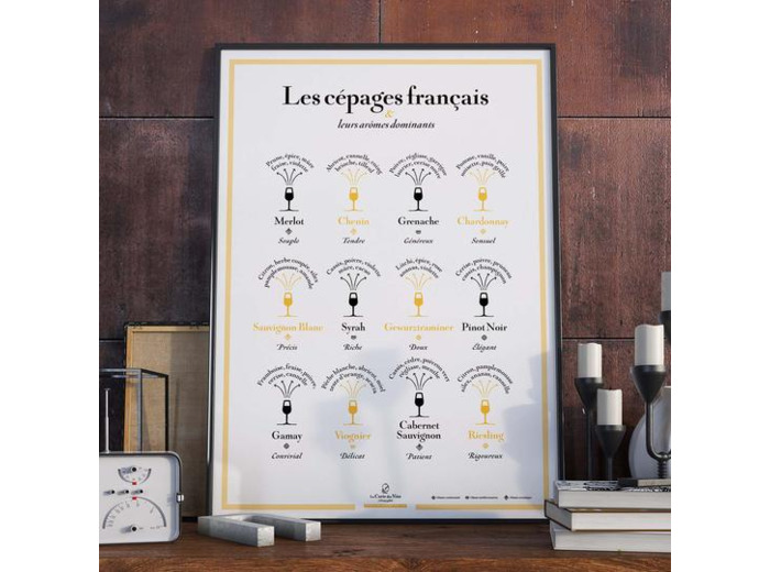 Affiche Les Cépages et leurs aromes