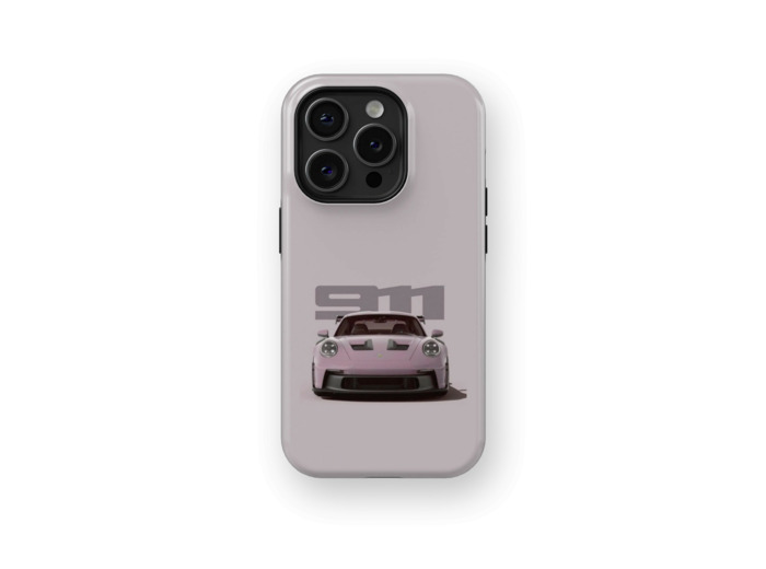 Bland Pink Porsche | Coque de téléphone 3D 2en1 Ultra-résistante