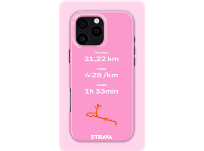 Mon Run Strava - Rose | Coque 3D 2en1 Ultra-résistante