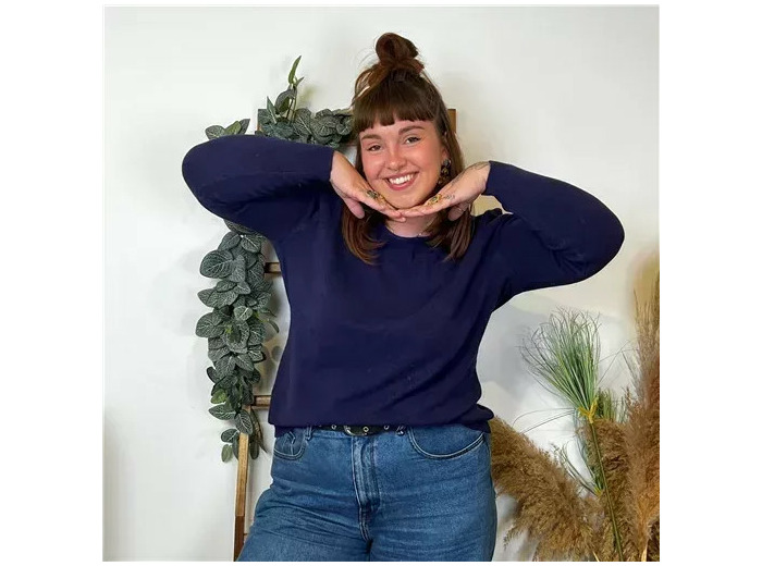 Y253- Tricotonic Col rond, Les T44 & 48 (marine)