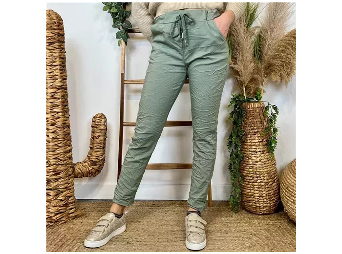 L797- Pantalon stretch (tu) 🇮🇹 (kaki)