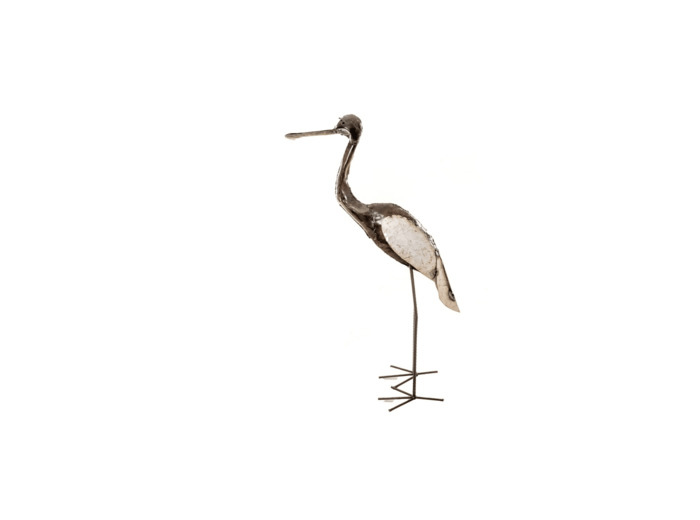 Grand oiseau plumes blanches