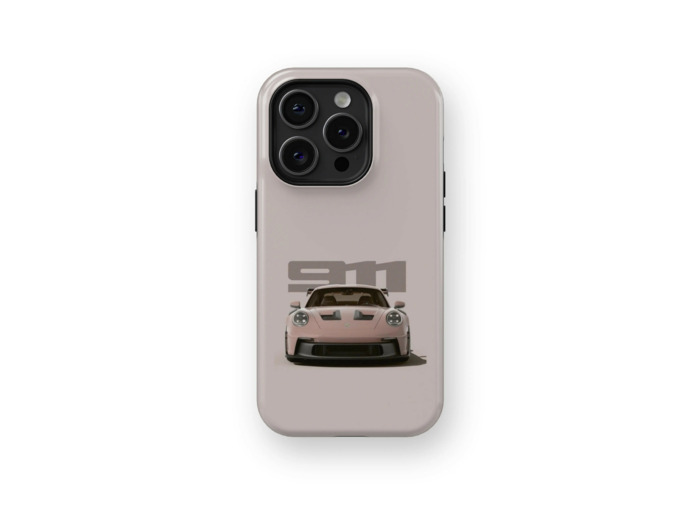 Bland Red Porsche | Coque de téléphone 3D 2en1 Ultra-résistante