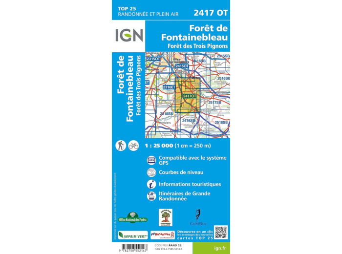 2417OT FORET DE FONTAINEBLEAU FORET DES TROIS PIGNONS