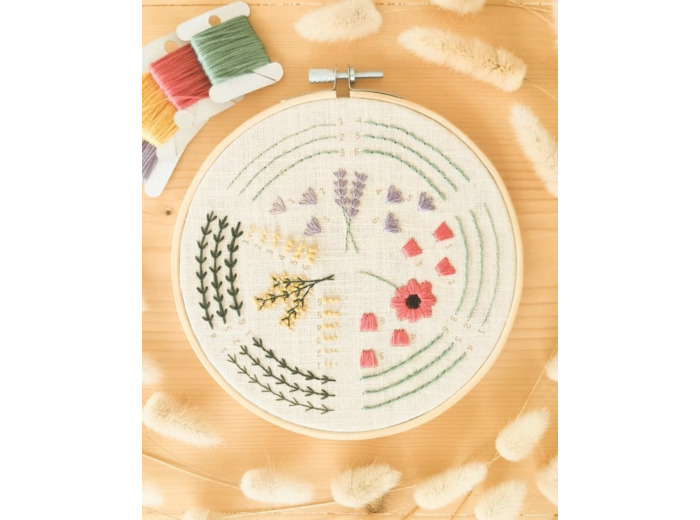 Patron de Broderie PDF – "L'apprenti fleuriste" - Tome 1