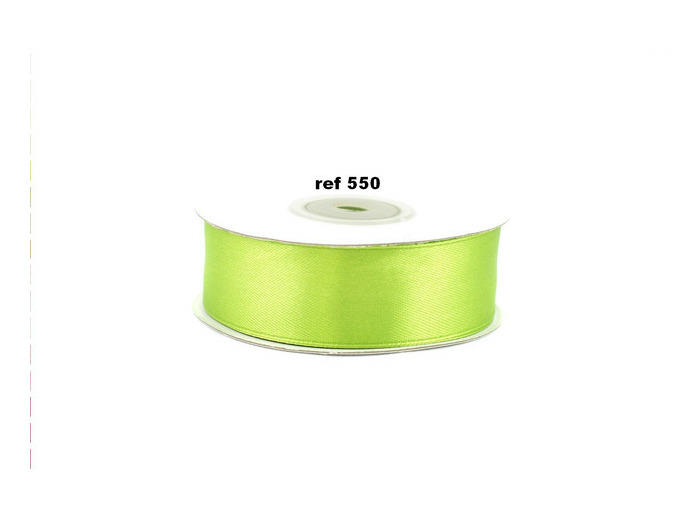 Ruban satin vert 550 largeur 25 mm
