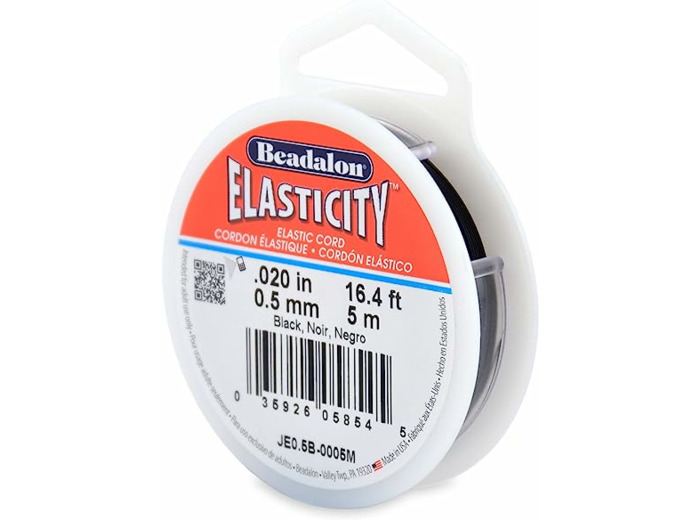 Fil elastique Beadalon 0,5 mm de diametre Noir 5 m