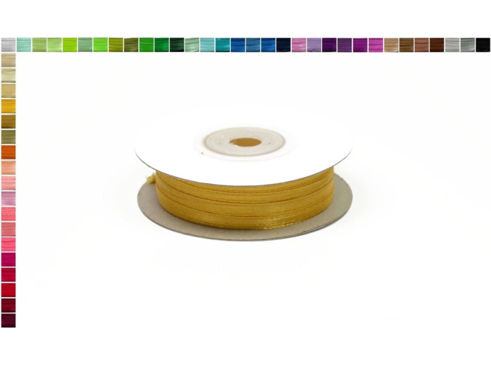 Ruban satin doré 687 Largeur 3 mm