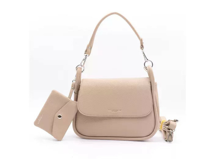 P407- Sac Rabat & Pochette (beige)