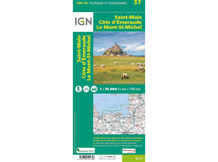 TOP75037 SAINT MALO-COTE EMERAUDE MONT SAINT MICHEL