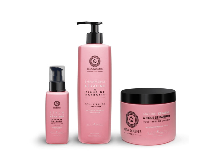 Rituel Kératine et Figue de barbarie - Shampoing 500ml + Masque 500ml + Sérum 100ml