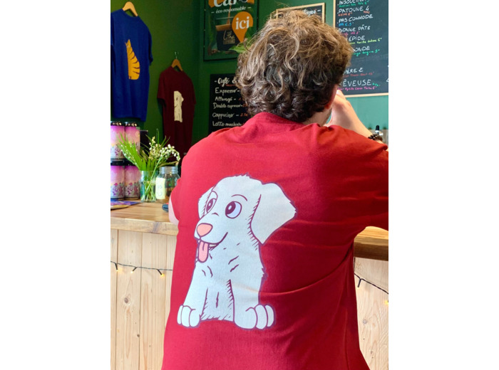 T-shirt Patoune Bordeaux