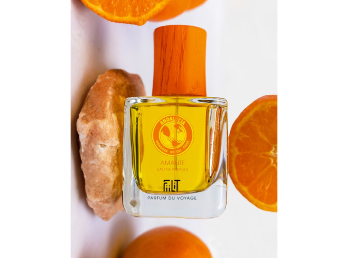 Eau de Parfum Naturelle AMANTE ANDALUCIA 11 mL - FiiLiT Parfum du Voyage - Mixte - Spray Rechargeable - Mandora Néroli Figue Frais 11 ml (Lot de 1)