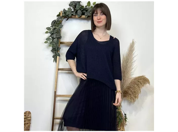 K455- Robe 2 pièces (Tu) 🇮🇹 (marine)