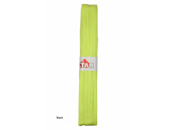 Ruban raffia papier 15 mm de large 50 metres de long vert