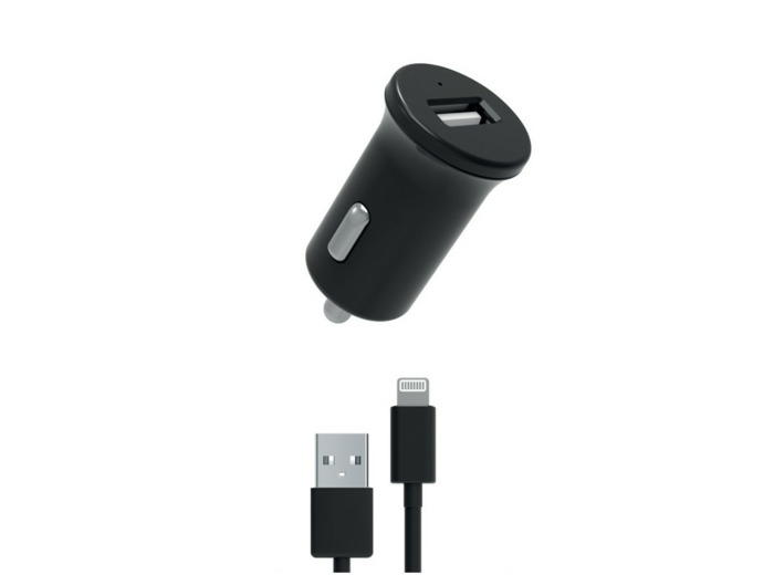 MYWAY PACK CHARGEUR VOITURE 12W + USB-A LIGHTNING NOIR