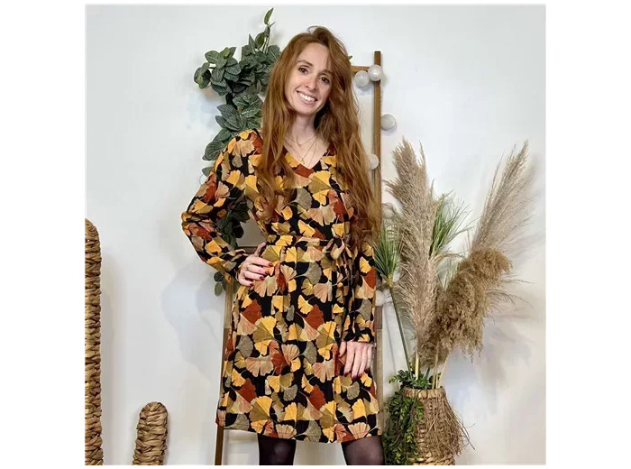 K683- Robe By One Gingko (T36-T40) (camel)