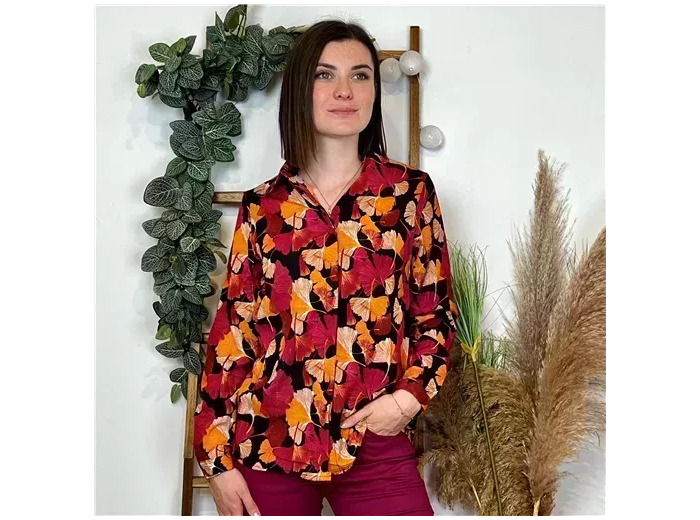 K831- Chemise Gingko (T36-T40) (fuchsia)