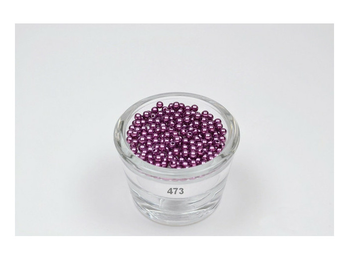 Sachet de 200 petites perles en plastique 4 mm de diametre aubergine 473