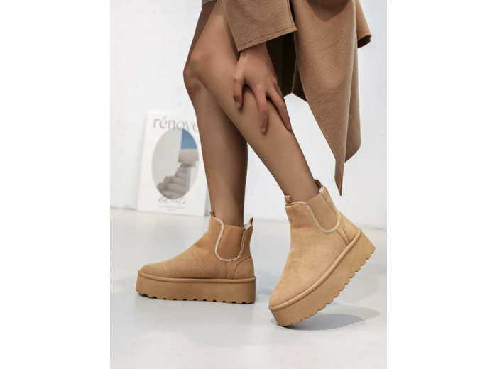 Boots fourées - Camel - Mia