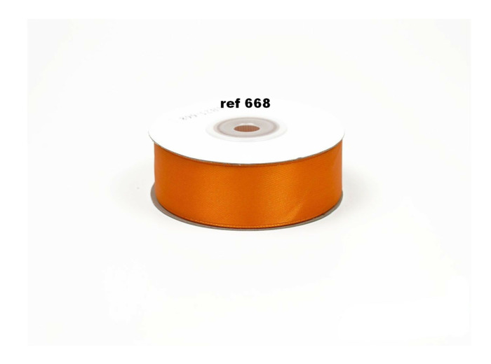 Ruban satin orange 668 largeur 25 mm