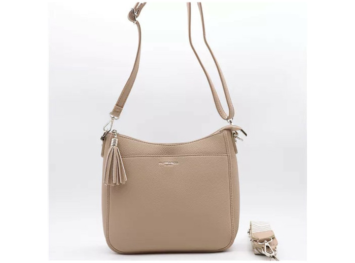 P410- Sac porté travers Flora & Co (beige)