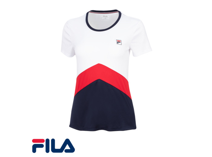 FILA T-SHIRT AURÉLIA White / Red / Blue