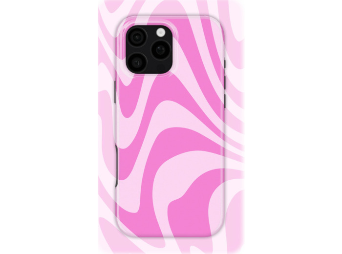 Pink Candy Waves | Coque de téléphone 3D 2en1 Ultra-résistante