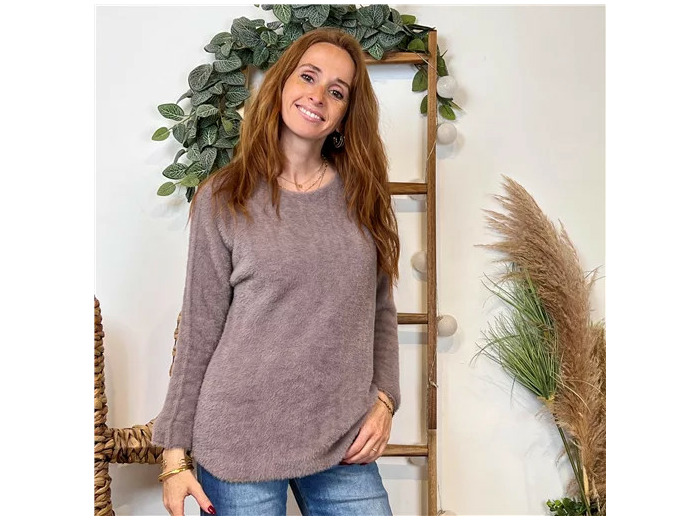 K121- Pull « Pilou Pilou » (Tu) 🇮🇹 (taupe)