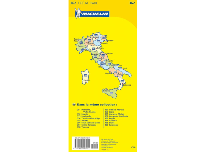 CARTE DEPARTEMENTALE CAMPANIA, BASILICATA