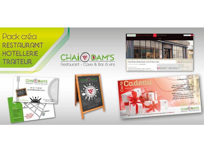 Pack créa RESTAURANT / TRAITEUR / HOTELLERIE : VISIBILITE OPTIMUM