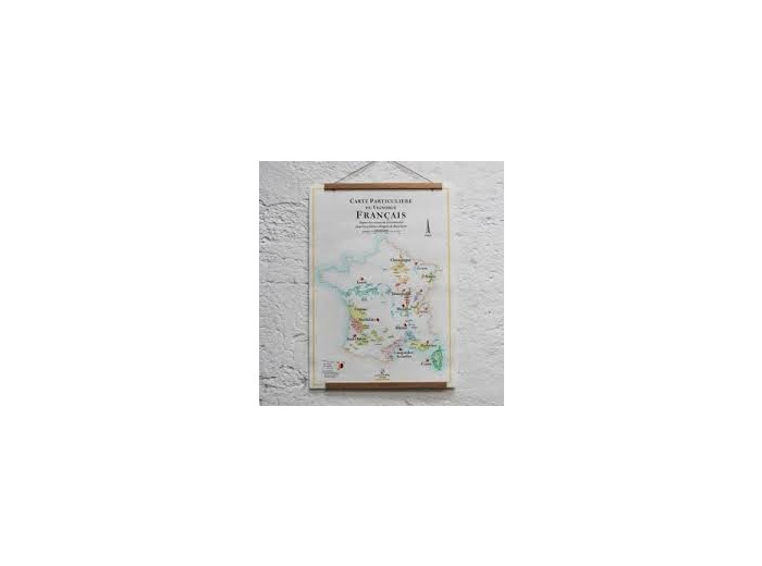 Affiche Carte du vignoble français à gratter