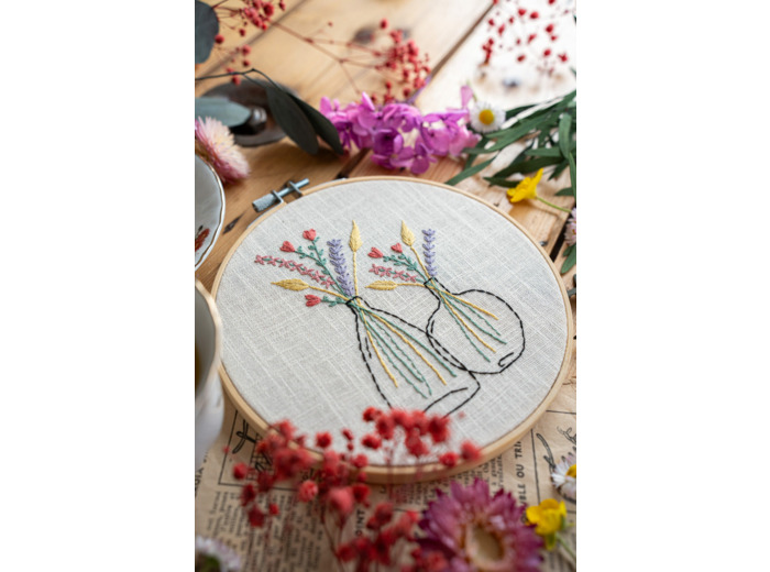 Kit Broderie Fleurs "Les Dames Jeannes"