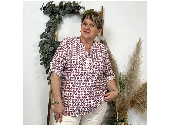 K813- Blouse "Christy" (T44-T52) (mauve)