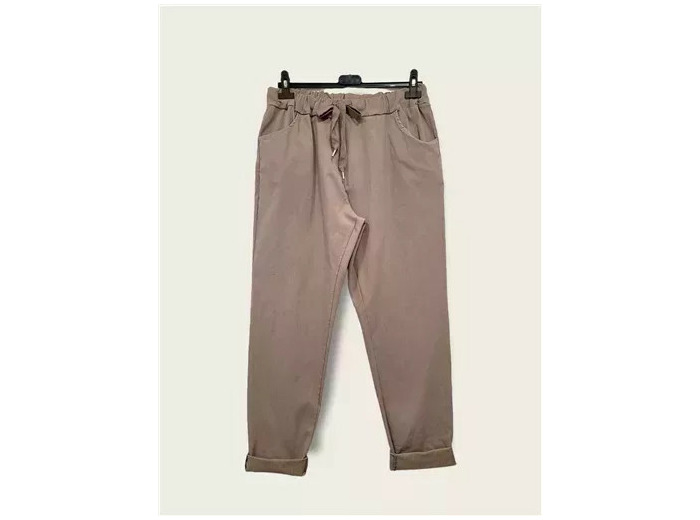 Z149- Pantalon stretch C'Mélodie  🇮🇹 (taupe)