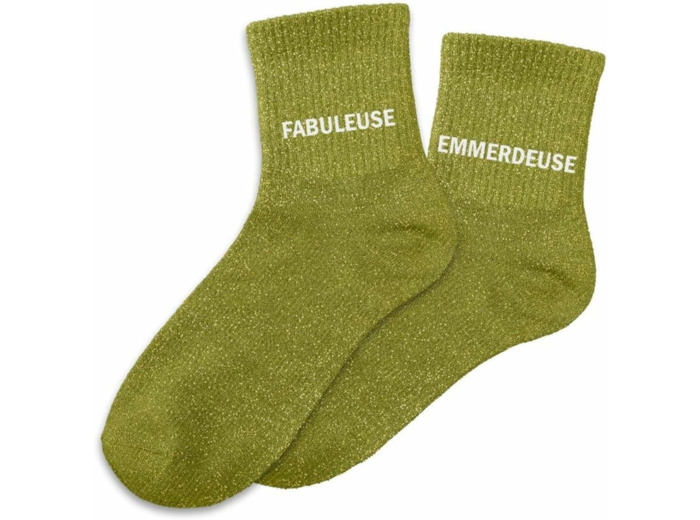 Chaussettes duo à paillettes fabuleuse emmerdeuse