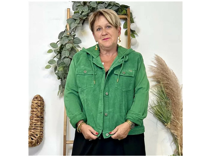 Z129- Veste Velour C'Melodie (GT) 🇮🇹 (vert brésil)