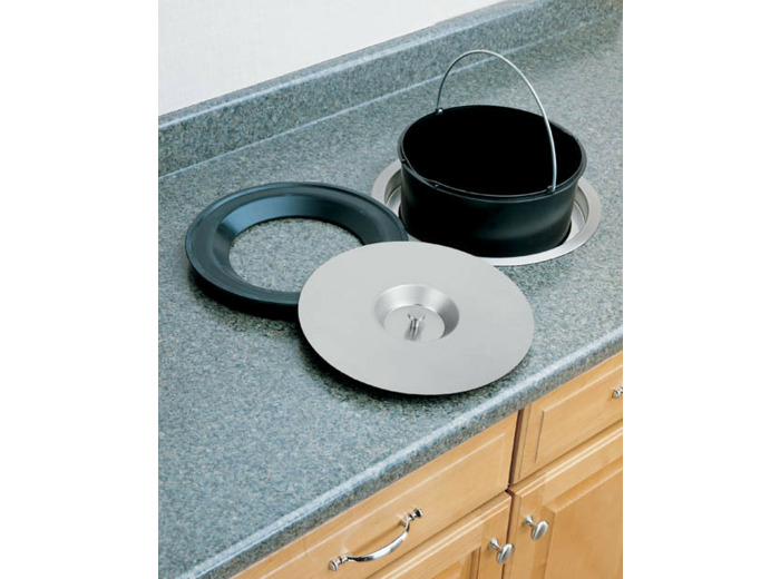 Seau de 5 litres en PVC Noir pour poubelle Inox