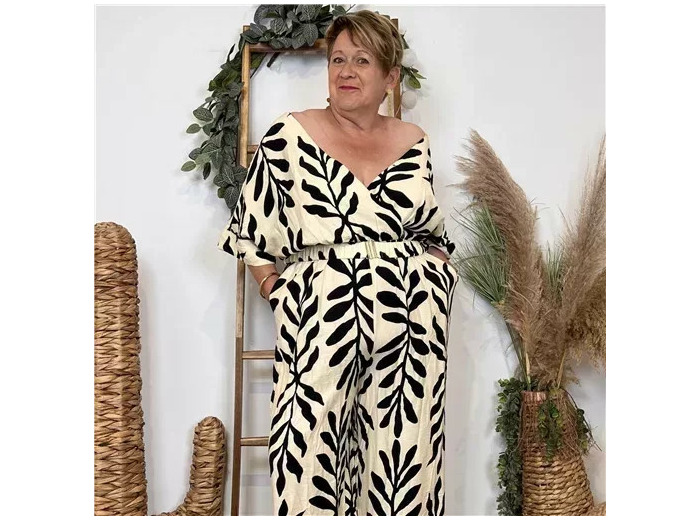 K170- Combinaison Maëlle (T40-T48) (ecru)