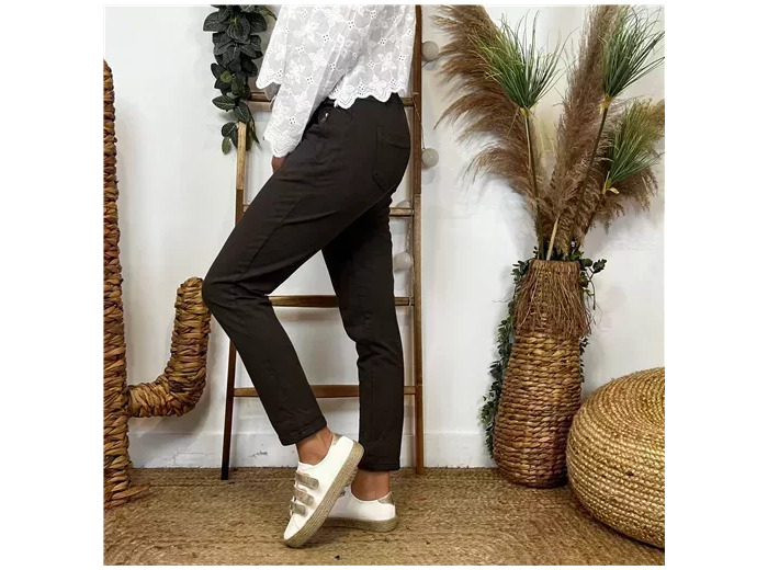 L810- Jogg 2 poches zippées 🇮🇹 (marron)