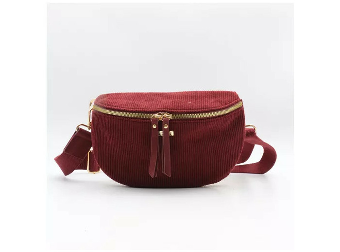 P391- Banane velours Flora & Co (bordeaux)