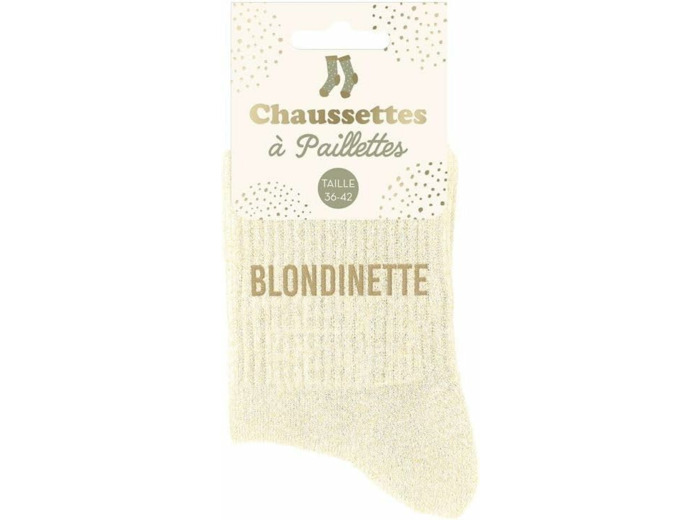 STC Chaussettes paillettes blondinette