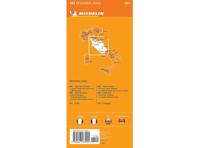 CARTE REGIONALE ITALIE CENTRE